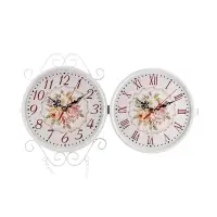 Часы настенные двусторонние, на подвесе WELCOME, d=23 см, 47&times;31 см, 2хАА, белые