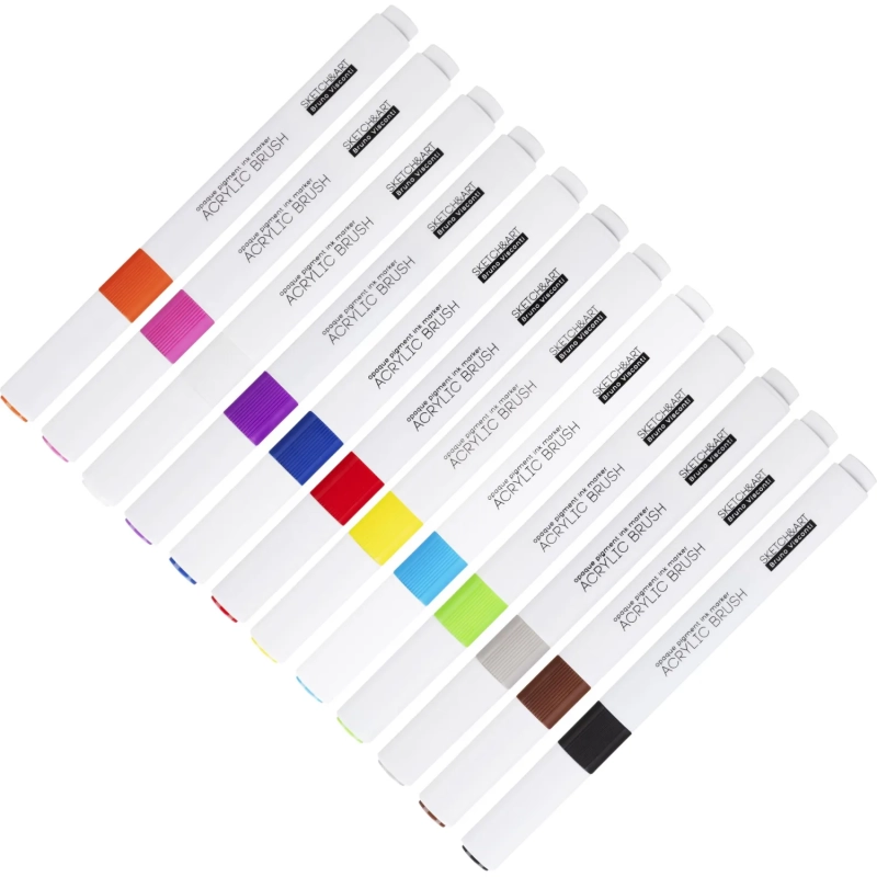 Набор маркеров кистей акриловых Sketch&Art, 12 ЦВ., 22-0155