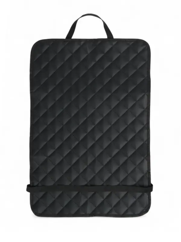 Накидка-незапинайка на спинку сиденья Cartage, экокожа, ромб, черный, 60&times;40 см, черный