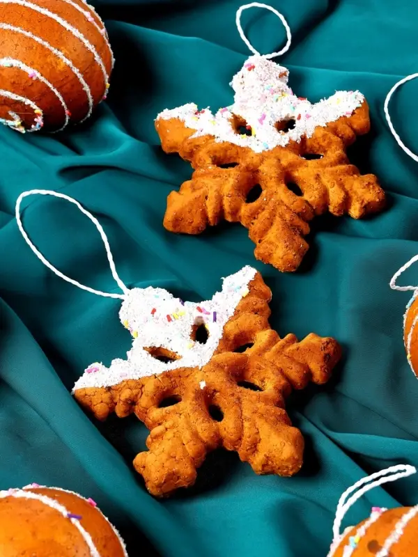 Набор украшений пластик 8 шт "Печенье" d-8 см и 11 см, коричневый