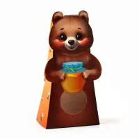 Коробка складная с окном «Сладкоежка», 6 х 12 х 3.5 см