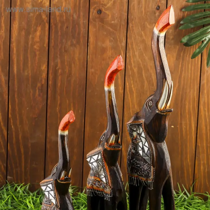 Набор сувенирный "Слоники" (30,40,50) 18х12х50 см