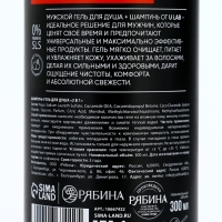 ULAB Мужской гель-шампунь 2в1 300 мл, с ментолом