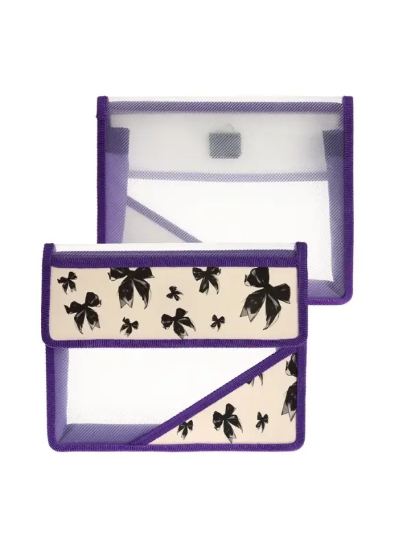 Папка для тетрадей А5 &laquo;Бантики&raquo;, клапан на липучке, 1 отделение, 230&times;190&times;50 мм