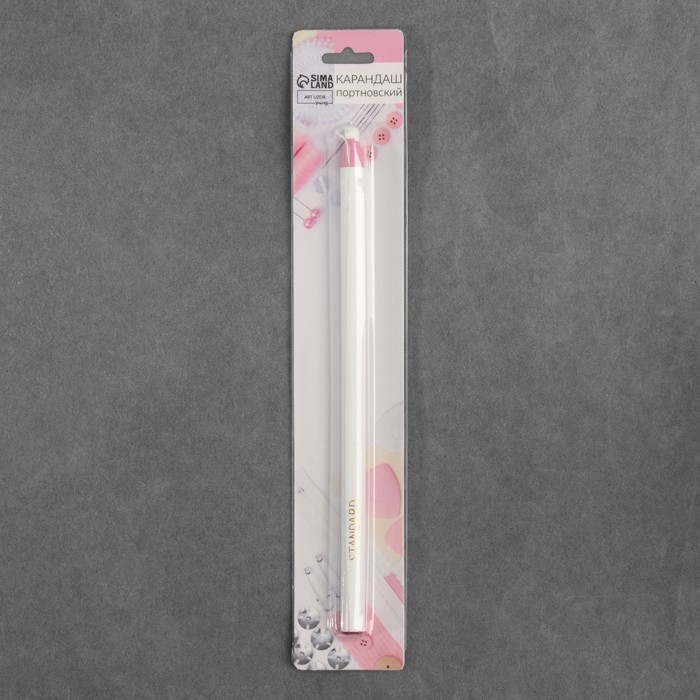 Карандаш для ткани, самозатачивающийся, 17 см, цвет белый Карандаш для ткани, самозатачивающийся, 17 см, цвет белый