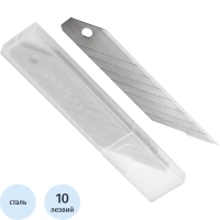 Лезвие для ножей запасное Topfort 18мм сегм.,сталь,30град,10шт/уп
