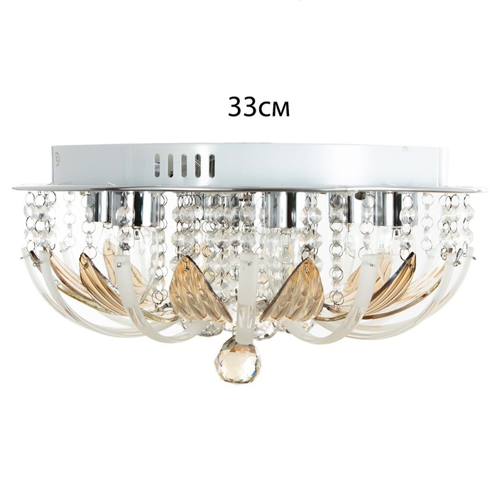 Люстра Люстра "Эмилия" 7х40Вт Е27 с пультом, цвет хром 41х41х19 см