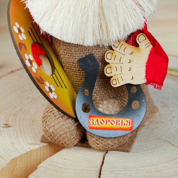 Оберег-домовой Оберег-домовой "Кузя в кепке, с гуслями", 21х15х11 см МИКС