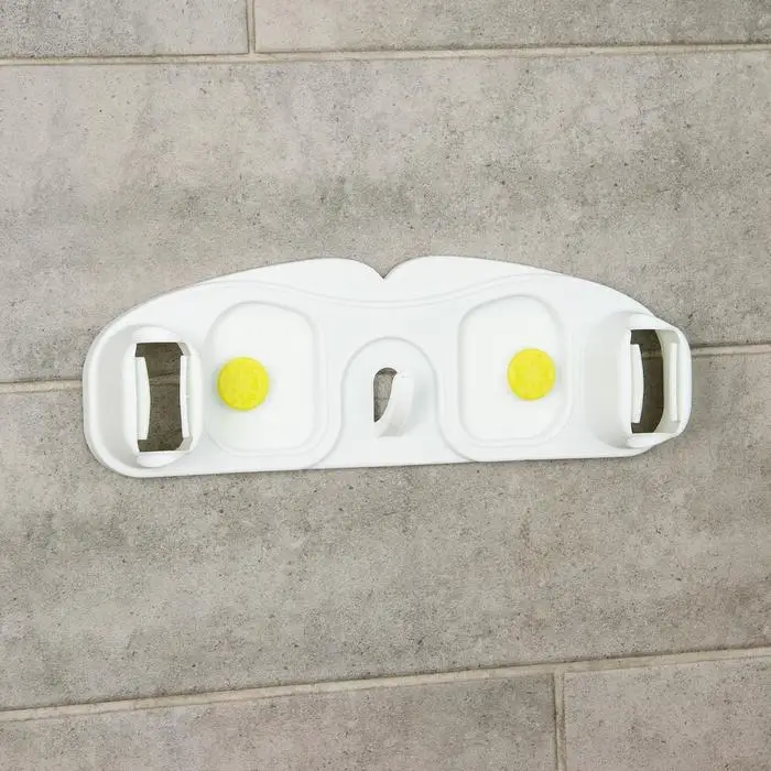 Держатель для швабр, 30&times;10&times;5 см, на липучке, с крючком, МИКС