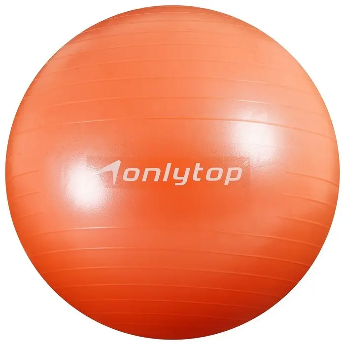 Фитбол ONLYTOP, d=85 см, 1400 г, антивзрыв, оранжевый