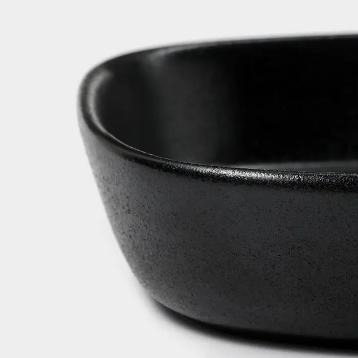 Блюдо для подачи Magistro Carbon, 28&times;19&times;4 см, фарфор, чёрное