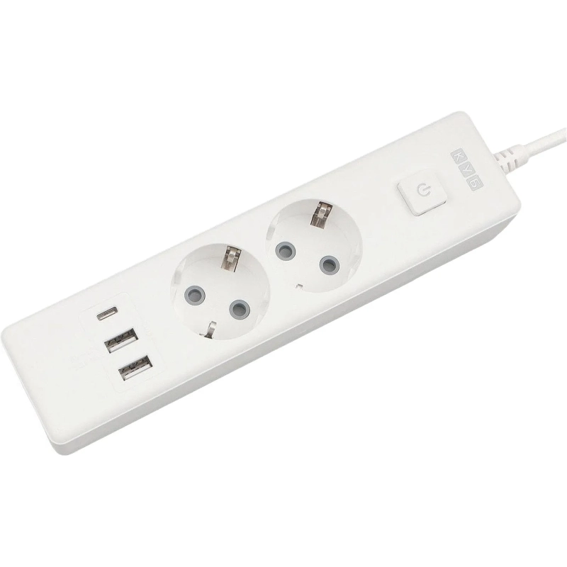 Удлинитель Power Cube, 2р/1.9м выкл.,3USB, 3.5кВт,16А,3x1,0 белый(PC-4-2M)