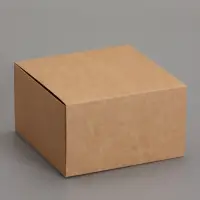 Коробка подарочная складная крафтовая, упаковка, 14&times;14&times;8 см
