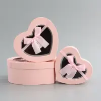 Набор коробок 3 в 1 сердца 22 х 20 х 9;  18.5 х 17 х 7.5; 1 6 х 14 х 6 см