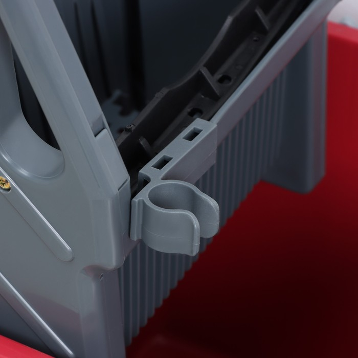 Тележка уборочная двухведерная, с отжимом 46 л, хромированная рама