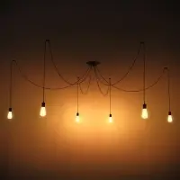 Светильник BayerLux &laquo;Скин паук&raquo;, 6&times;40 Вт, E27, 30&times;30&times;20-150 см, чёрный