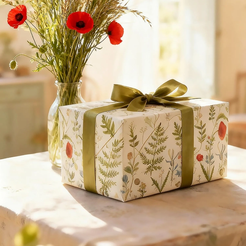 Бумага упаковочная FLORA.ЛУГОВЫЕ ТРАВЫ, 50 х 70 см (4 листа) 2-794/01