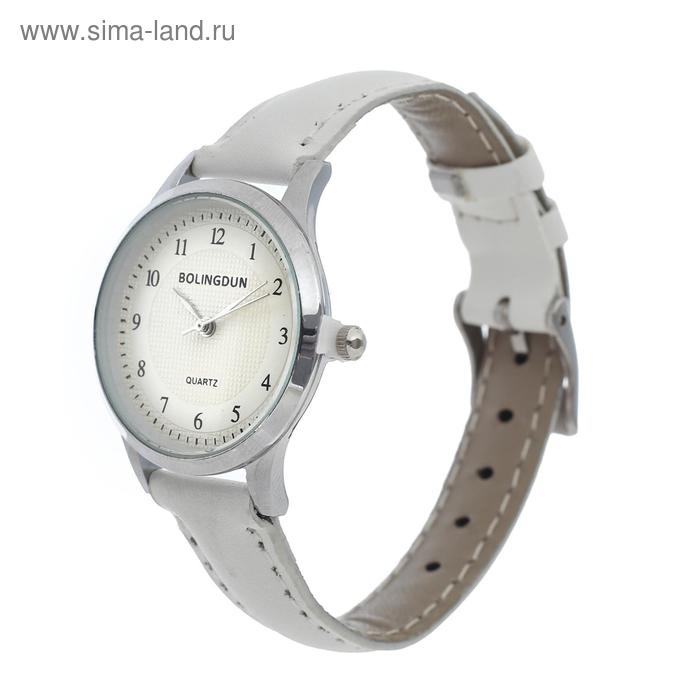 Часы наручные кварцевые женские Часы наручные кварцевые женские "Bolingdun", d-3 см, ремешок экокожа, белые