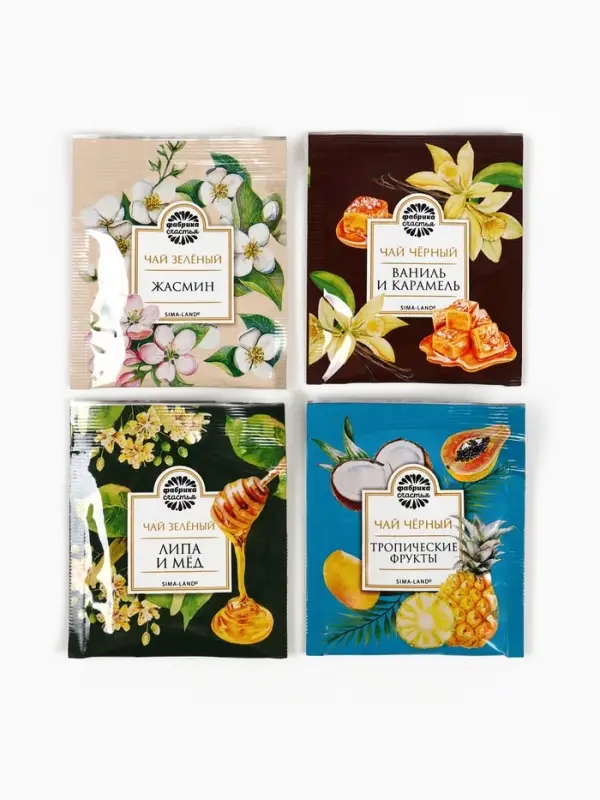 Чай новогодний в пакетиках &laquo;Новогодняя посылка&raquo; в конверте, 7.2 г (4 шт.&times;1.8 г)