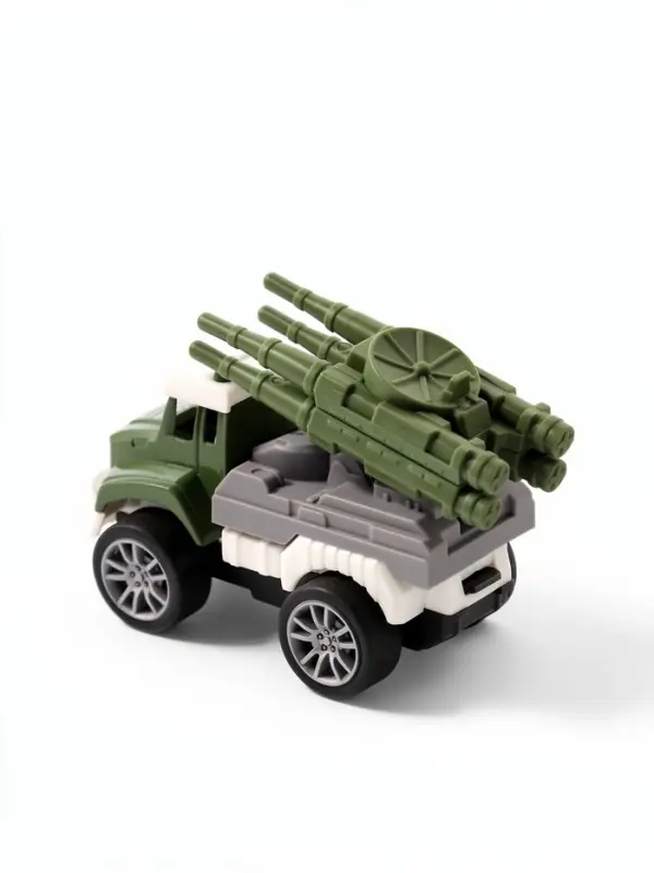 Брелок на кольце &laquo;Военный автомобиль с ракетной установкой&raquo; колёса крутятся 8&times;3.8&times;5.2 см