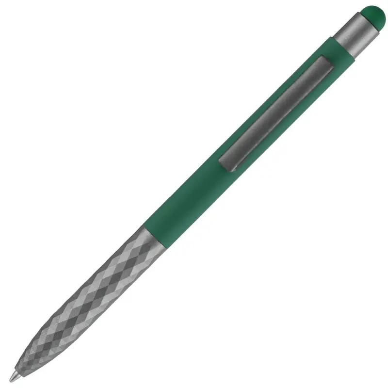 Ручка шариковая Digit Soft Touch со стилусом, зеленая Ручка шариковая Digit Soft Touch со стилусом, зеленая