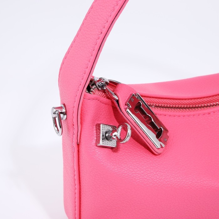 Сумка-багет на молнии, цепочка, цвет розовый Сумка-багет на молнии, цепочка, цвет розовый