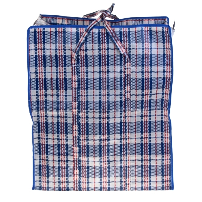 Сумка хозяйственная на молнии, 107 л, цвет синий/белый Сумка хозяйственная на молнии, 107 л, цвет синий/белый