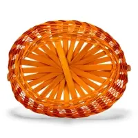 Набор корзин 3 шт 22х18x10 24х19x10 27х21x10 см ручка h=24/26/28 см оранжевый