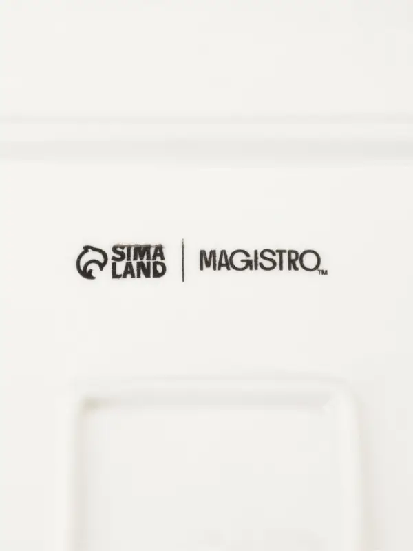 Блюдо для подачи Magistro &laquo;Квадрат Бланш&raquo;, d=21 см, фарфор, белое