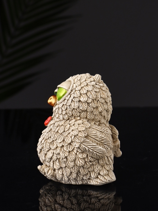 Набор фигур Набор фигур "4 совы на подносе" размер 20х10х10 см, бежевый