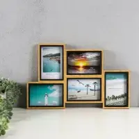 Фоторамка МДФ, стекло на 5 фото 10х15 "Сливки" 28,5х45,5х2,2 см Фоторамка МДФ, стекло на 5 фото 10х15 "Сливки" 28,5х45,5х2,2 см