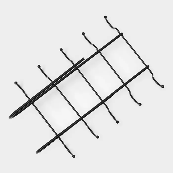 Держатель для кружек подвесной Доляна, на 10 предметов, 27.8&times;18.5&times;7.5 см, чёрный