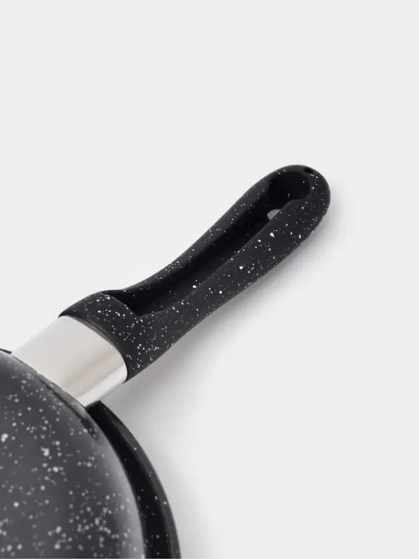 Сковорода Доляна Black Rock, d=14 см, ручка софт тач, антипригарное покрытие, чёрная