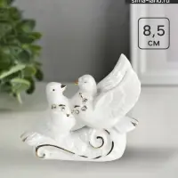 Фигурка керамика &laquo;2 голубя воркуют&raquo;, со стразами, 3.5&times;9.7&times;8.5 см