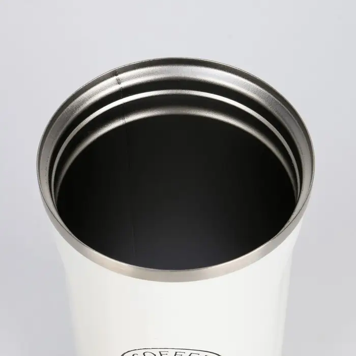 Термостакан Мастер К Original Coffee, 500 мл, сохраняет тепло 10 ч, нержавеющая сталь, белая