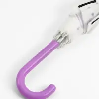 Зонт - трость детский &laquo;Единорог&raquo;, полуавтоматический, 8 спиц, R=45 см, d=90 см, белый/фиолетовый