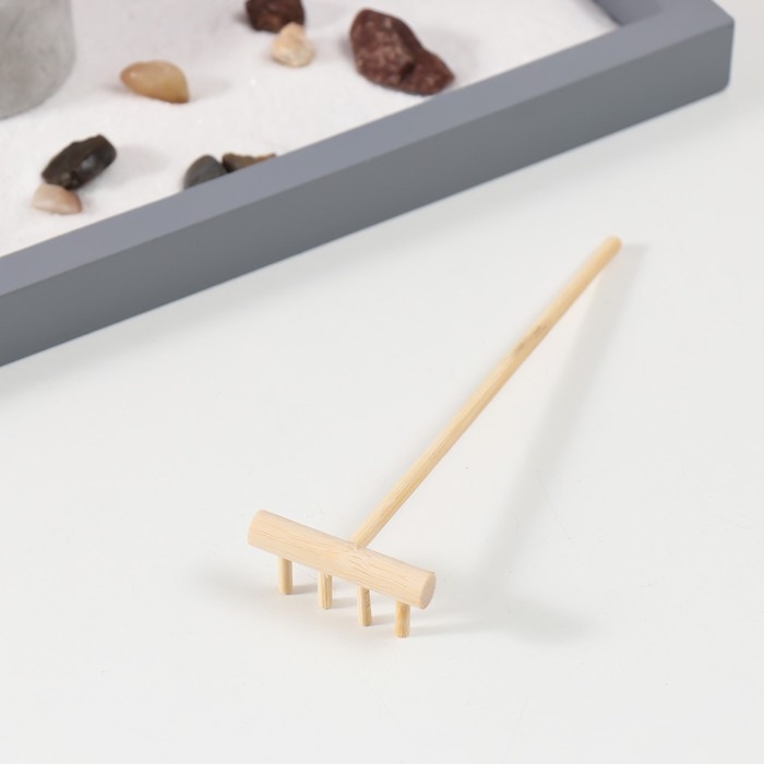 Сад Дзен  Сад Дзен "Будда медитирует у сакуры" песок+камни+аромапалочка+свеча32х13х22 см