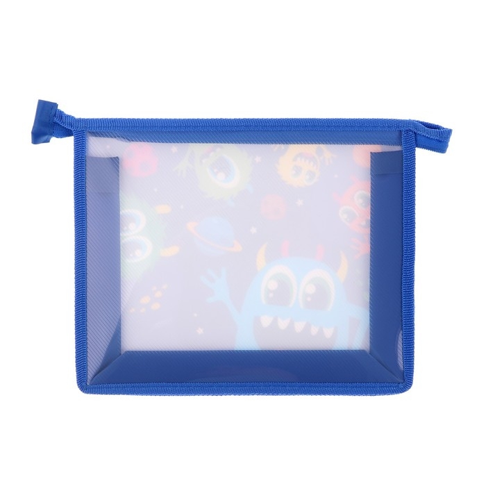 Папка для тетрадей А5, 190 х 230 х 50 мм, молния сверху, пластиковая, Calligrata  Папка для тетрадей А5, 190 х 230 х 50 мм, молния сверху, пластиковая, Calligrata "Монстры"