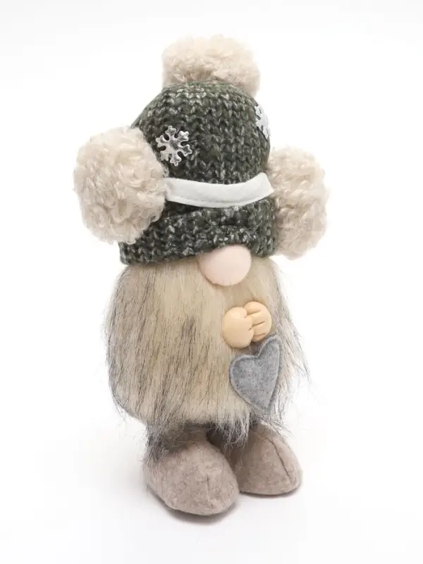 Игрушка новогодняя &laquo;Гномик с сердечком, в шапке с наушниками&raquo;, 17&times;10&times;29 см