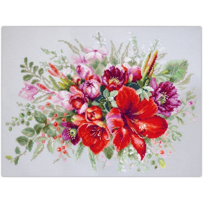 Набор для вышивания Набор для вышивания "Букет с амариллисом" 36 х 27
