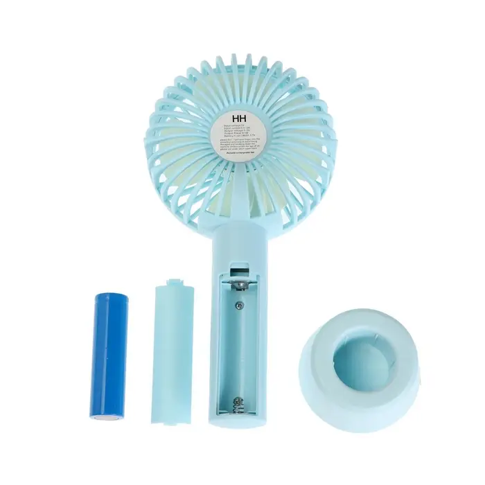 Вентилятор ручной Luazon LOF-02, портативный, 3 скорости, на аккумуляторе, 800 мАч, бирюзовый