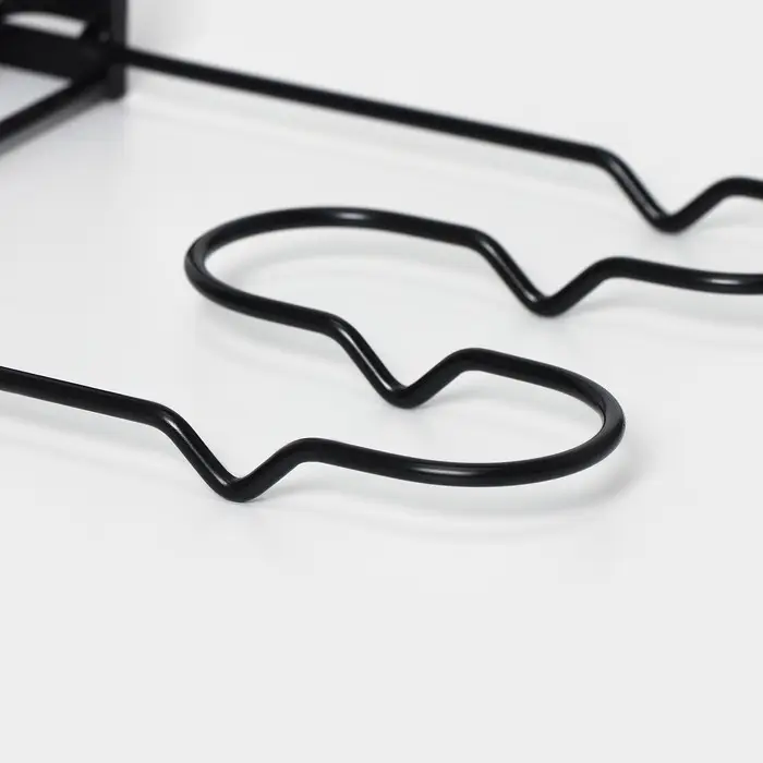 Подставка для сковородок Доляна, 25&times;22&times;38 см, чёрная