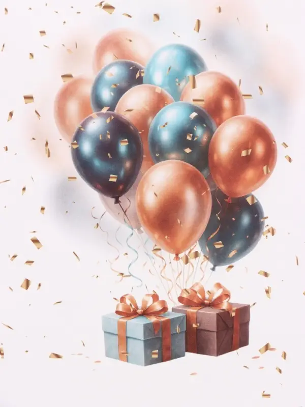 Бумага упаковочная глянцевая, 1 лист, &laquo;С Днём рождения&raquo;, 70 &times; 100 см