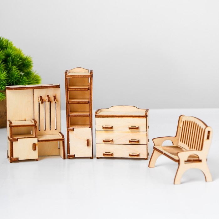 Набор игрушечной мебели для кукол «Прихожая» Набор игрушечной мебели для кукол «Прихожая»