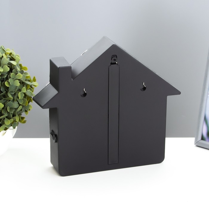 Ночник-алфавит Ночник-алфавит "Домик" LED английский, цифры, от батареек/USB чёрно-белый 22х24,5х5 см RISALUX 9335