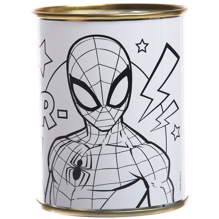 Копилка-раскраска с красками  Копилка-раскраска с красками "На подарок герою", Человек-Паук