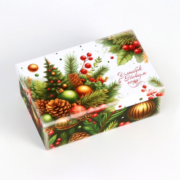 Набор подарочных новогодних коробок 10 в 1 Набор подарочных новогодних коробок 10 в 1 "Ёлочные игрушки", 32,5 х 20 х 12,5 - 12 х 7 х 4 см. Новый год