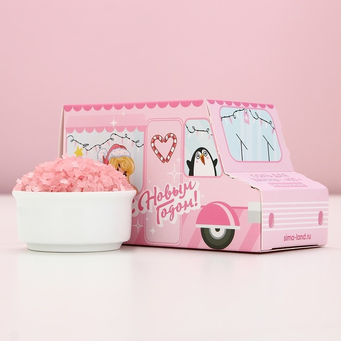 Соль для ванны «С Новым Годом!», 400 г, аромат нежной розы, ЧИСТОЕ СЧАСТЬЕ Соль для ванны «С Новым Годом!», 400 г, аромат нежной розы, ЧИСТОЕ СЧАСТЬЕ