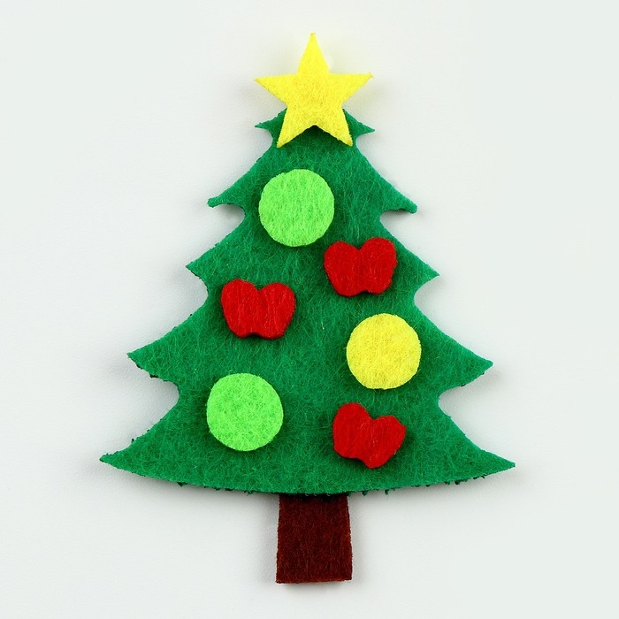 Новый год! Набор фетровых деталей для декора «Ёлочки» набор 4 шт., размер 1 шт. — 6 × 2 см, двусторонний скотч Новый год! Набор фетровых деталей для декора «Ёлочки» набор 4 шт., размер 1 шт. — 6 × 2 см, двусторонний скотч