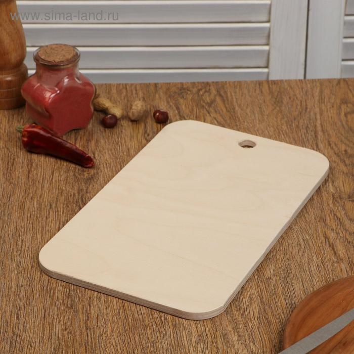 Доска разделочная деревянная  Доска разделочная деревянная "Прямоугольная", 29×18×0,8 см